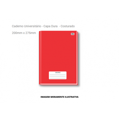 CADERNO - SIDGRAPH - 1 MATERIA BROCHURA VERMELHO 96F